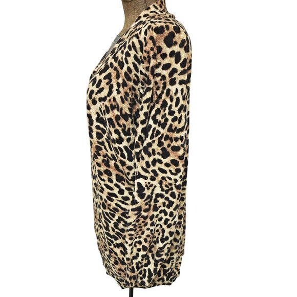 Chicos Blouse Womens Size 3P XLP US sizing Leopard Print V Neck Pullover Top - Picture 5 of 8